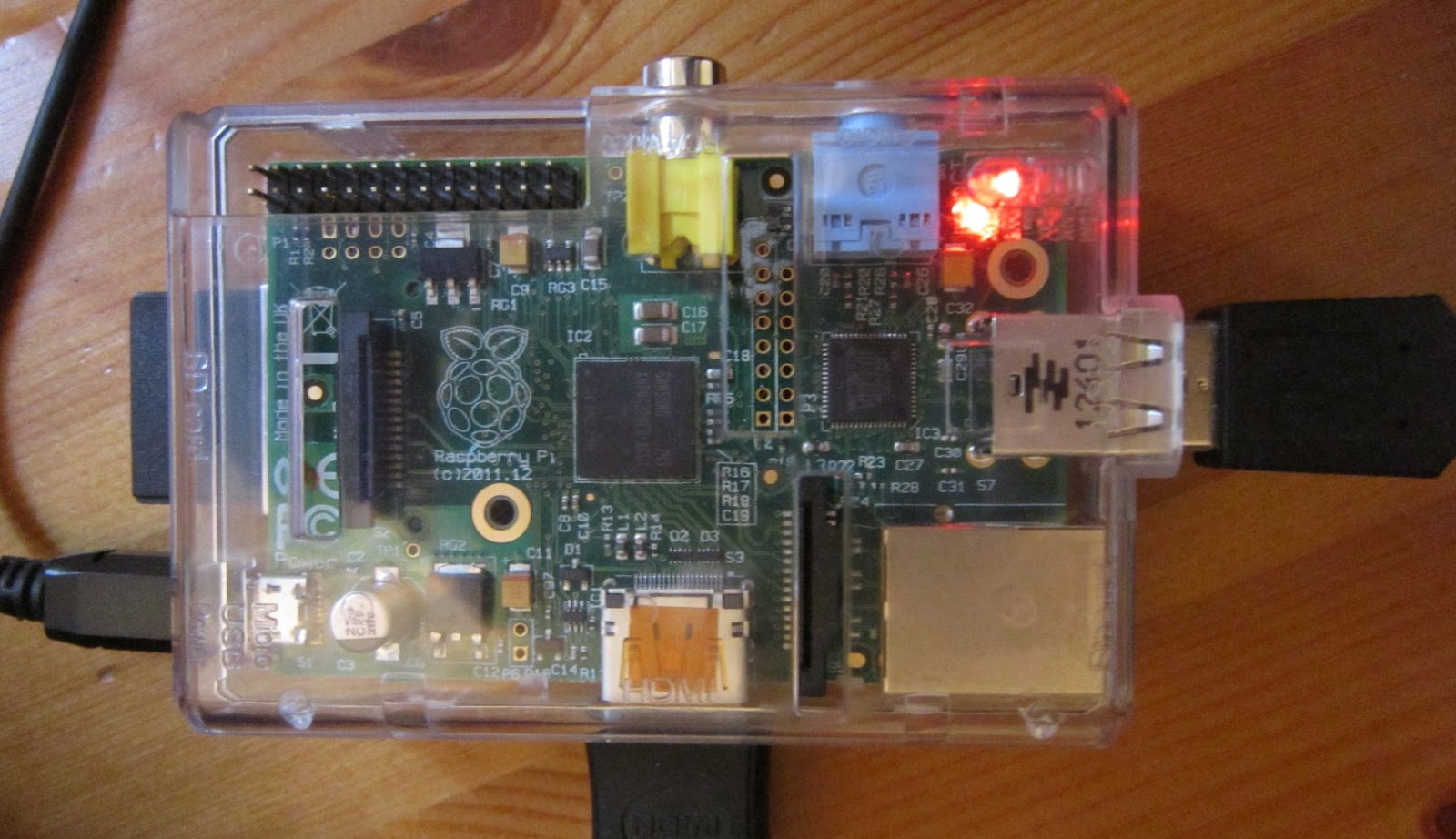 A Raspberry Pi working hard!