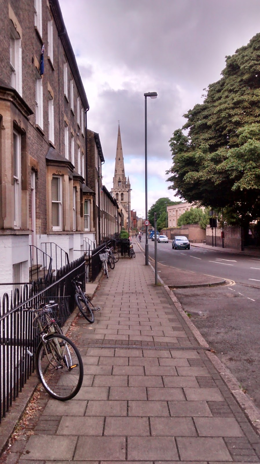 A photo of a street in Cambridge